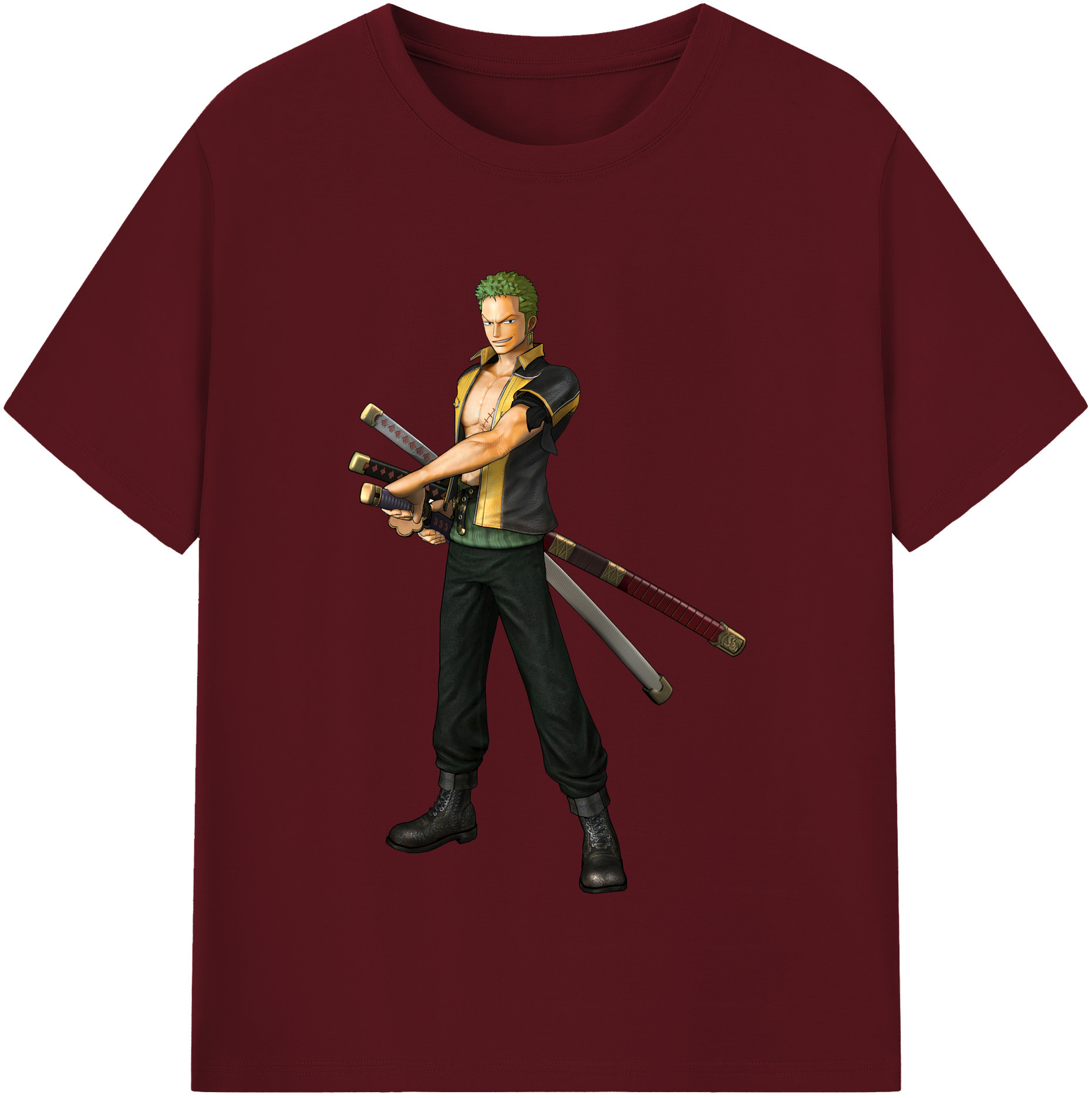 （画像用） ワンピース ロロノア・ゾロ ONE PIECE Roronoa Zoro 綿100％半袖Tシャツ（フロントプリント）